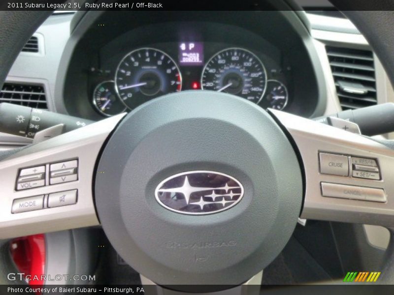 Ruby Red Pearl / Off-Black 2011 Subaru Legacy 2.5i