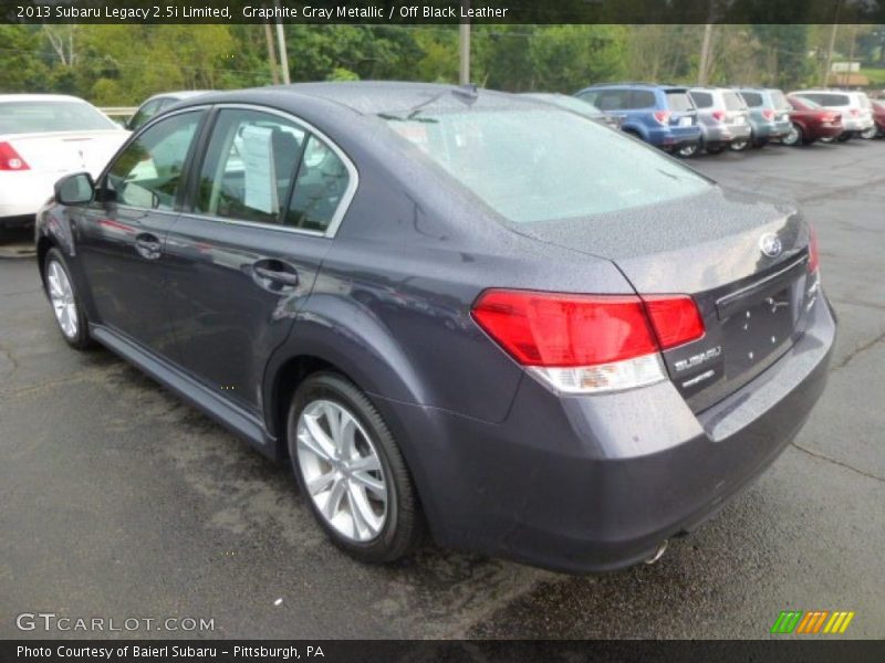 Graphite Gray Metallic / Off Black Leather 2013 Subaru Legacy 2.5i Limited