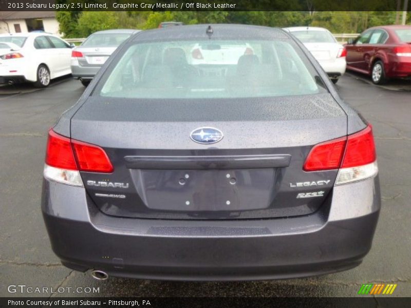 Graphite Gray Metallic / Off Black Leather 2013 Subaru Legacy 2.5i Limited