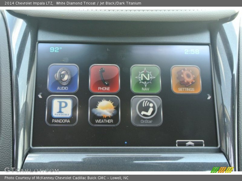 White Diamond Tricoat / Jet Black/Dark Titanium 2014 Chevrolet Impala LTZ