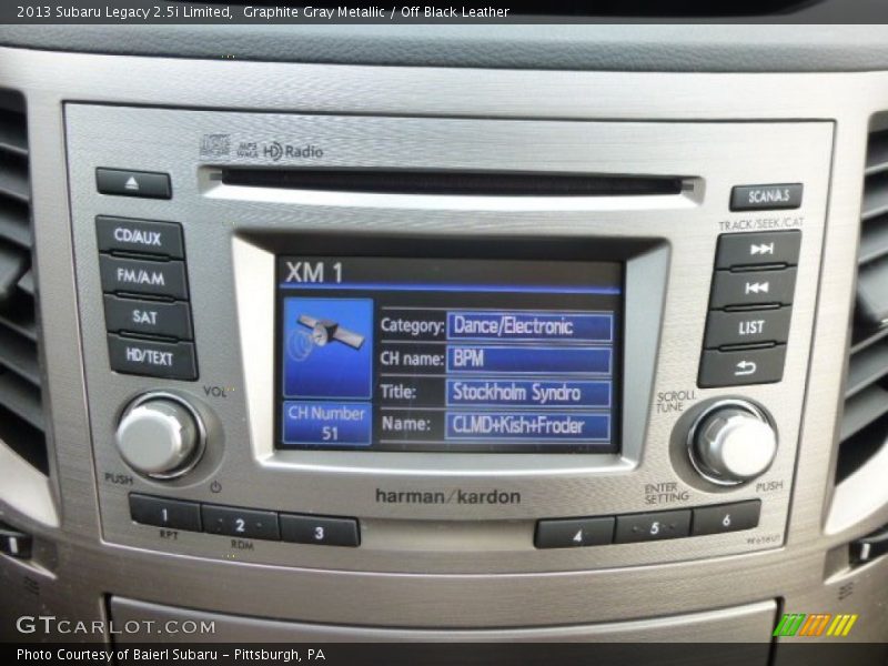 Graphite Gray Metallic / Off Black Leather 2013 Subaru Legacy 2.5i Limited