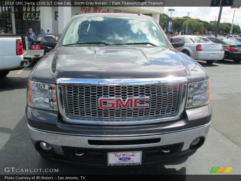 Storm Gray Metallic / Dark Titanium/Light Titanium 2010 GMC Sierra 1500 SLT Crew Cab