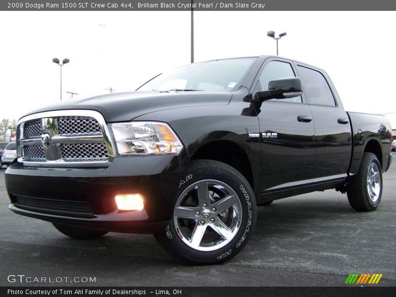 Brilliant Black Crystal Pearl / Dark Slate Gray 2009 Dodge Ram 1500 SLT Crew Cab 4x4