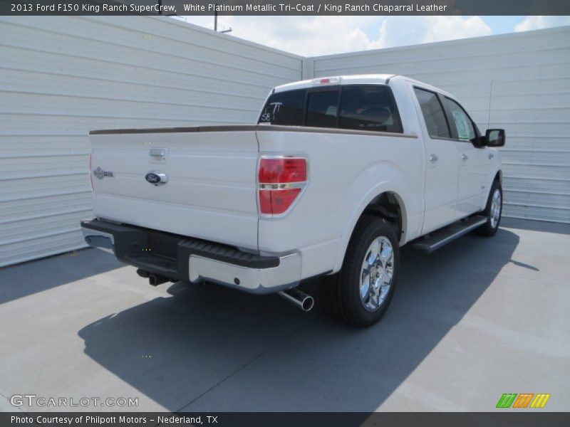 White Platinum Metallic Tri-Coat / King Ranch Chaparral Leather 2013 Ford F150 King Ranch SuperCrew