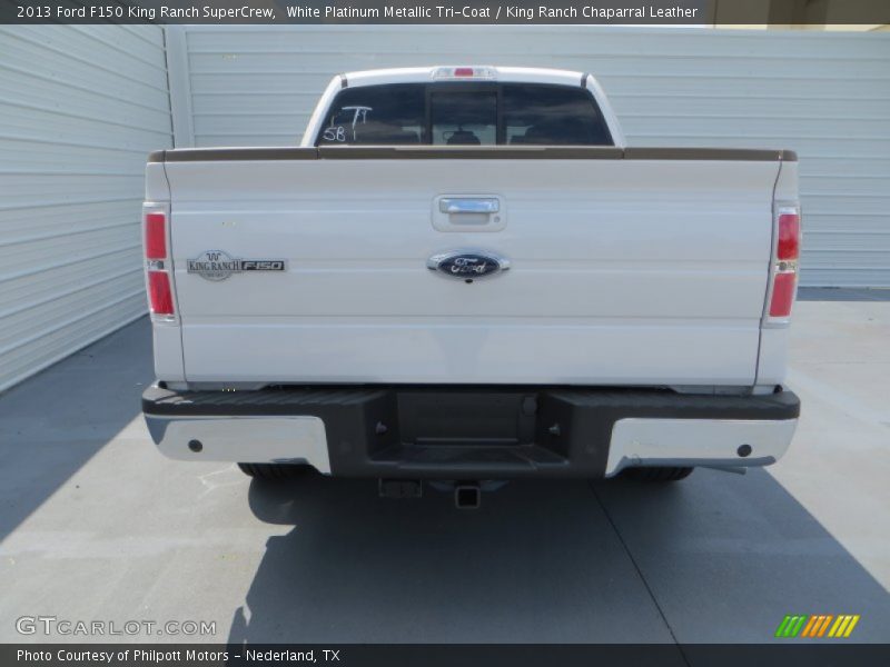 White Platinum Metallic Tri-Coat / King Ranch Chaparral Leather 2013 Ford F150 King Ranch SuperCrew