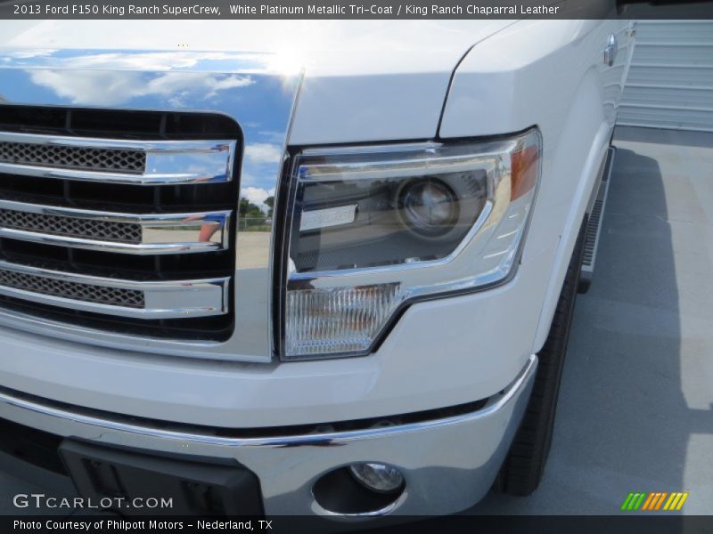 White Platinum Metallic Tri-Coat / King Ranch Chaparral Leather 2013 Ford F150 King Ranch SuperCrew