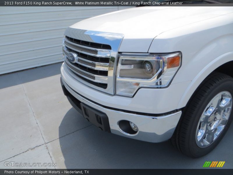 White Platinum Metallic Tri-Coat / King Ranch Chaparral Leather 2013 Ford F150 King Ranch SuperCrew