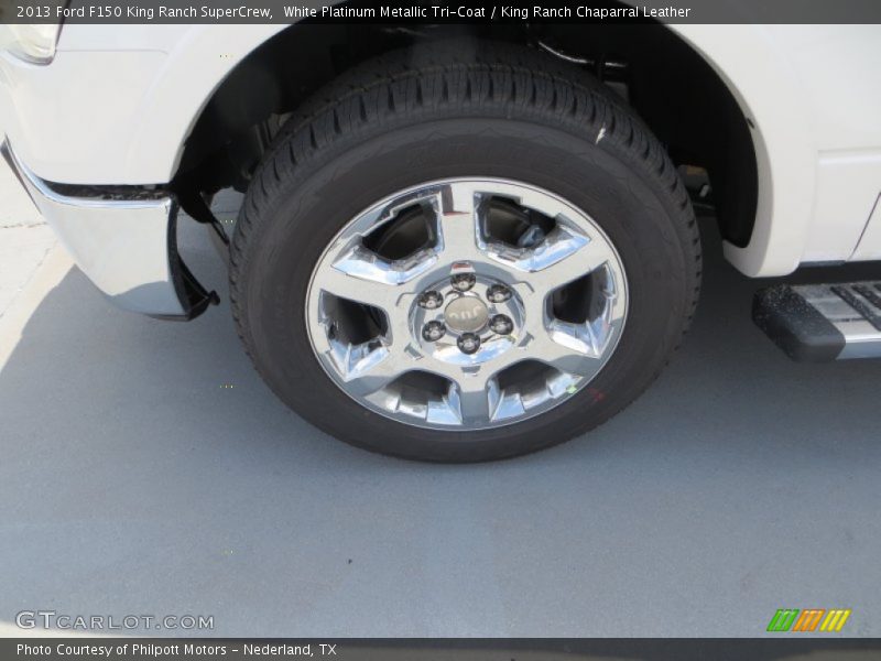 White Platinum Metallic Tri-Coat / King Ranch Chaparral Leather 2013 Ford F150 King Ranch SuperCrew