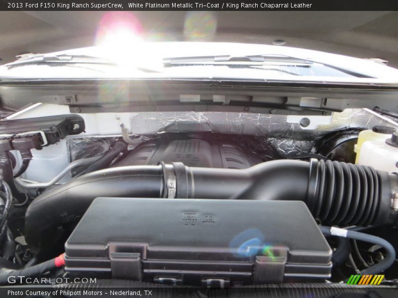 White Platinum Metallic Tri-Coat / King Ranch Chaparral Leather 2013 Ford F150 King Ranch SuperCrew