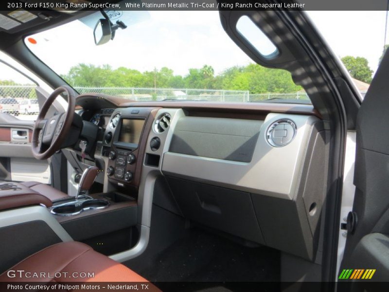 White Platinum Metallic Tri-Coat / King Ranch Chaparral Leather 2013 Ford F150 King Ranch SuperCrew