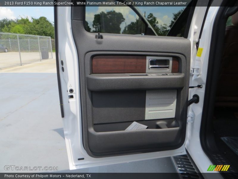 White Platinum Metallic Tri-Coat / King Ranch Chaparral Leather 2013 Ford F150 King Ranch SuperCrew