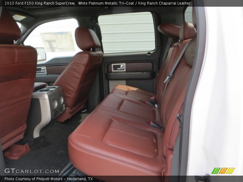 White Platinum Metallic Tri-Coat / King Ranch Chaparral Leather 2013 Ford F150 King Ranch SuperCrew