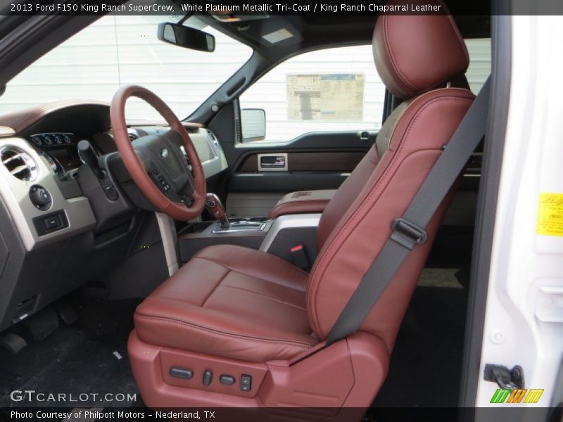 White Platinum Metallic Tri-Coat / King Ranch Chaparral Leather 2013 Ford F150 King Ranch SuperCrew
