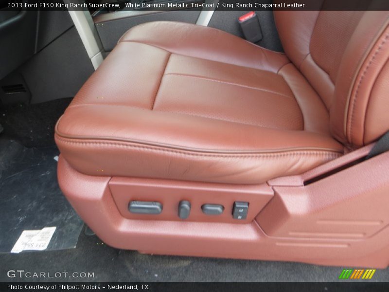 White Platinum Metallic Tri-Coat / King Ranch Chaparral Leather 2013 Ford F150 King Ranch SuperCrew