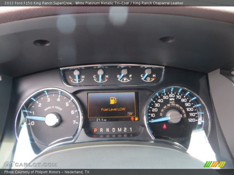 White Platinum Metallic Tri-Coat / King Ranch Chaparral Leather 2013 Ford F150 King Ranch SuperCrew