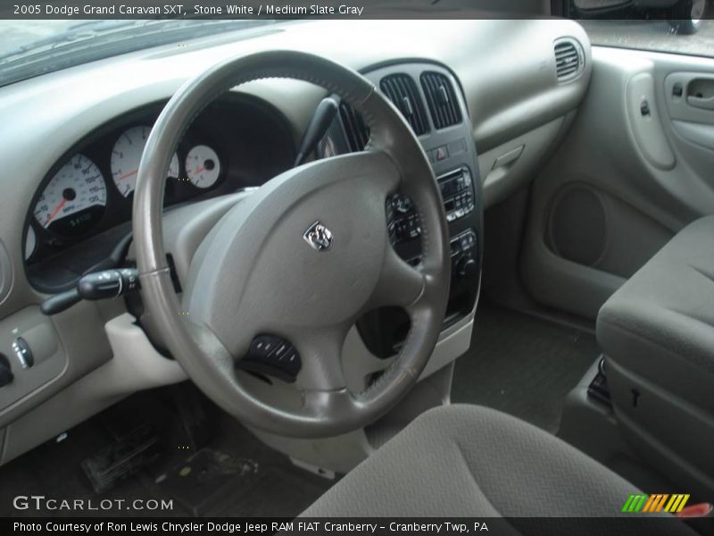 Stone White / Medium Slate Gray 2005 Dodge Grand Caravan SXT