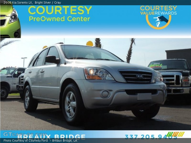 Bright Silver / Gray 2008 Kia Sorento LX