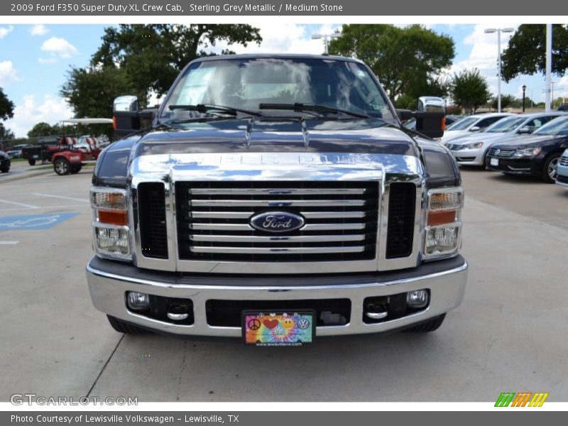 Sterling Grey Metallic / Medium Stone 2009 Ford F350 Super Duty XL Crew Cab