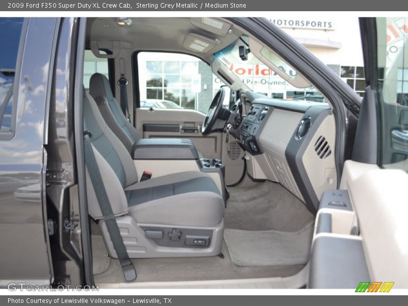 Sterling Grey Metallic / Medium Stone 2009 Ford F350 Super Duty XL Crew Cab