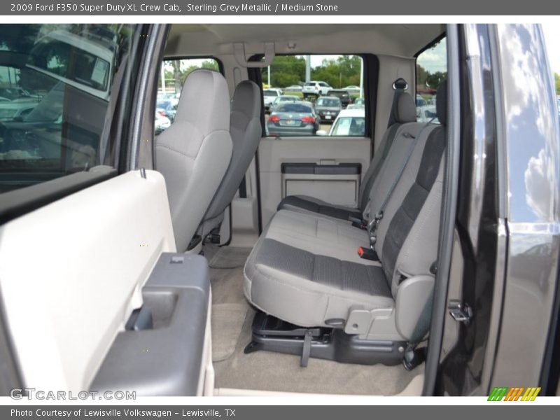 Sterling Grey Metallic / Medium Stone 2009 Ford F350 Super Duty XL Crew Cab