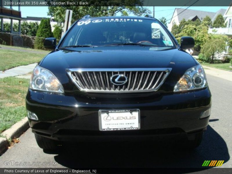 Obsidian Black / Black 2009 Lexus RX 350 AWD