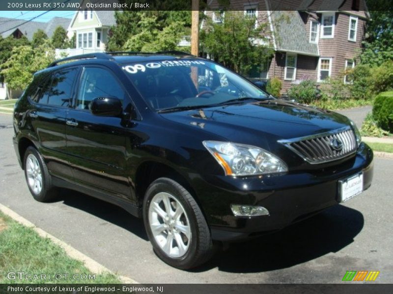 Obsidian Black / Black 2009 Lexus RX 350 AWD