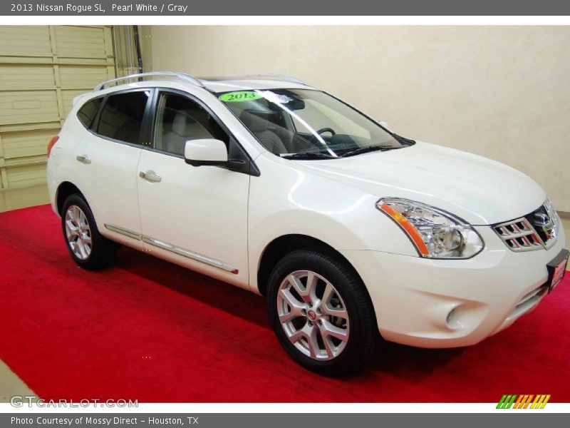 Pearl White / Gray 2013 Nissan Rogue SL