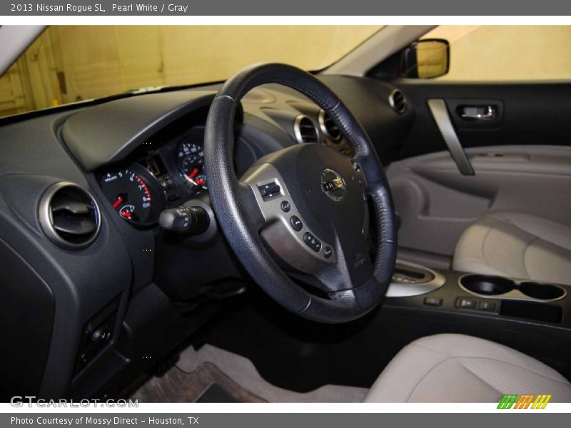Pearl White / Gray 2013 Nissan Rogue SL