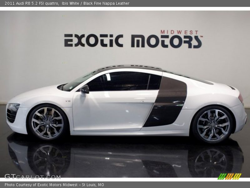 Ibis White / Black Fine Nappa Leather 2011 Audi R8 5.2 FSI quattro