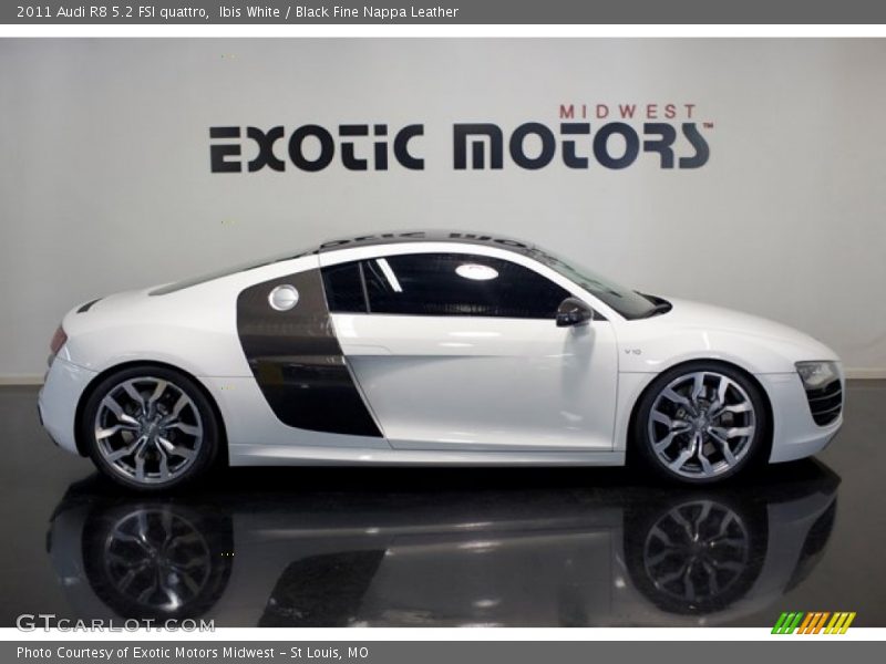 Ibis White / Black Fine Nappa Leather 2011 Audi R8 5.2 FSI quattro