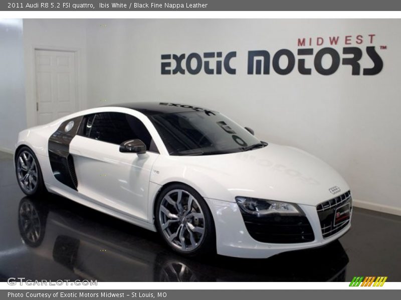 Ibis White / Black Fine Nappa Leather 2011 Audi R8 5.2 FSI quattro