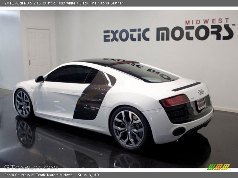 Ibis White / Black Fine Nappa Leather 2011 Audi R8 5.2 FSI quattro