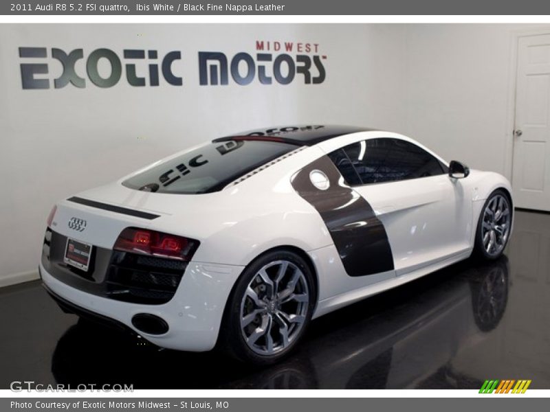 Ibis White / Black Fine Nappa Leather 2011 Audi R8 5.2 FSI quattro