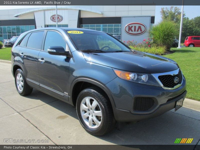 Pacific Blue / Gray 2011 Kia Sorento LX AWD