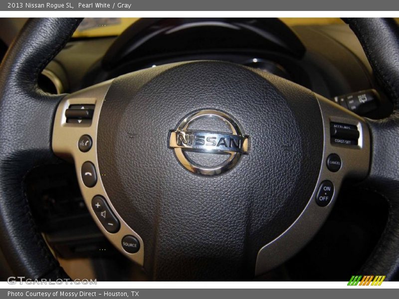 Pearl White / Gray 2013 Nissan Rogue SL