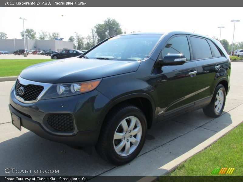 Pacific Blue / Gray 2011 Kia Sorento LX AWD