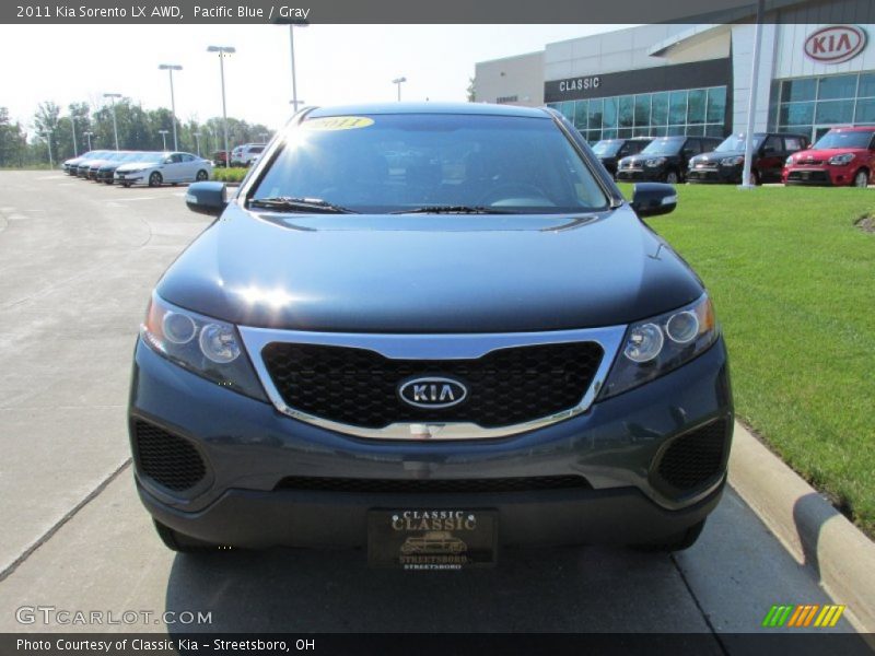 Pacific Blue / Gray 2011 Kia Sorento LX AWD