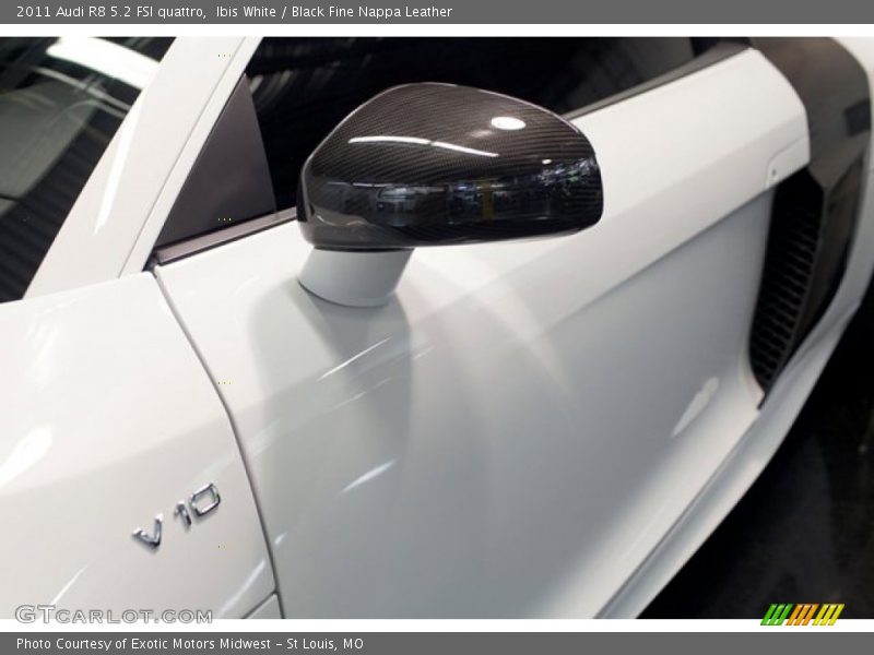 Ibis White / Black Fine Nappa Leather 2011 Audi R8 5.2 FSI quattro