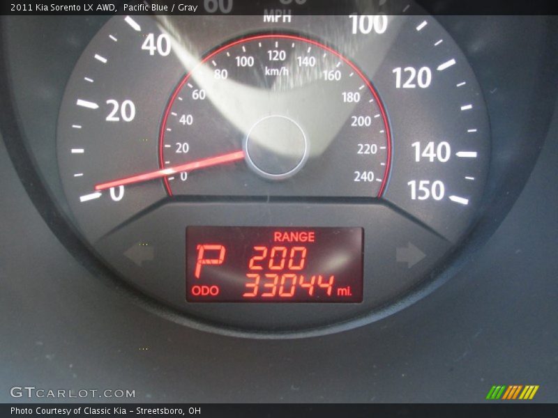 Pacific Blue / Gray 2011 Kia Sorento LX AWD