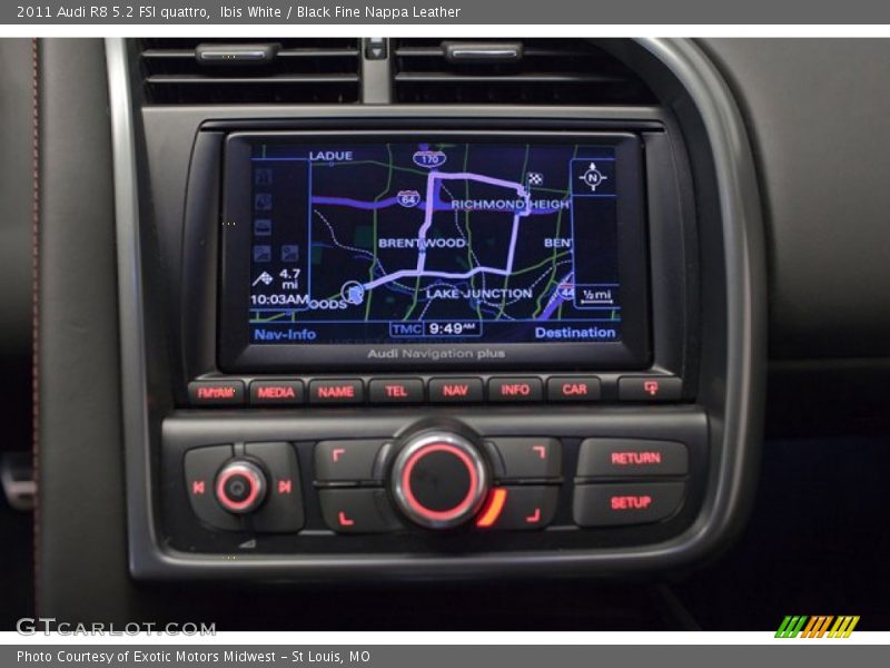 Navigation of 2011 R8 5.2 FSI quattro