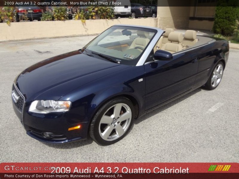 Moro Blue Pearl Effect / Beige 2009 Audi A4 3.2 quattro Cabriolet
