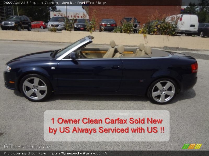 Moro Blue Pearl Effect / Beige 2009 Audi A4 3.2 quattro Cabriolet