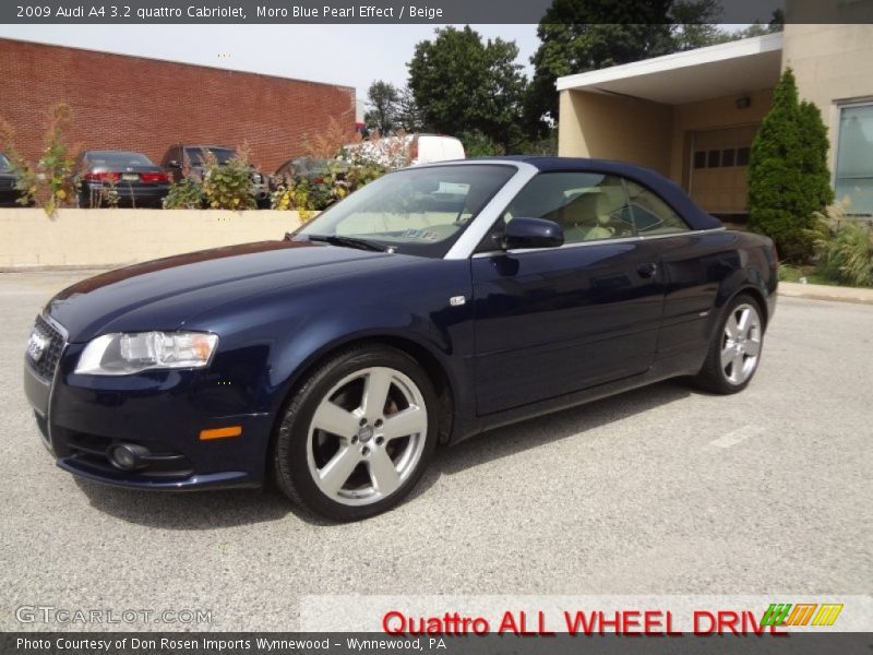 Moro Blue Pearl Effect / Beige 2009 Audi A4 3.2 quattro Cabriolet