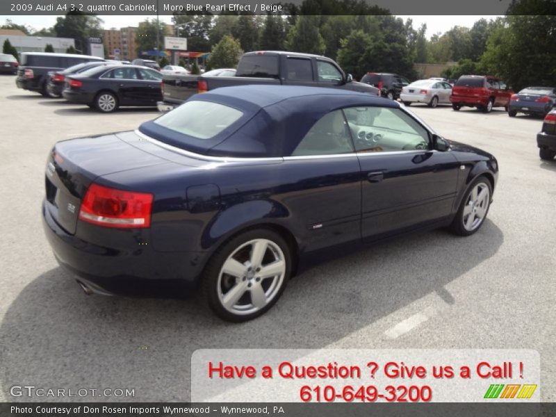 Moro Blue Pearl Effect / Beige 2009 Audi A4 3.2 quattro Cabriolet