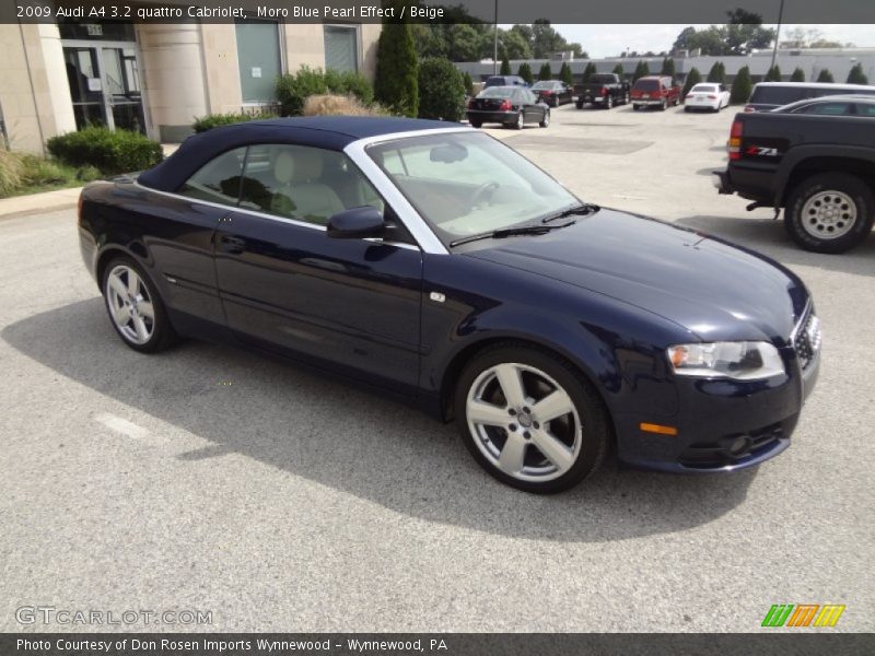 Moro Blue Pearl Effect / Beige 2009 Audi A4 3.2 quattro Cabriolet