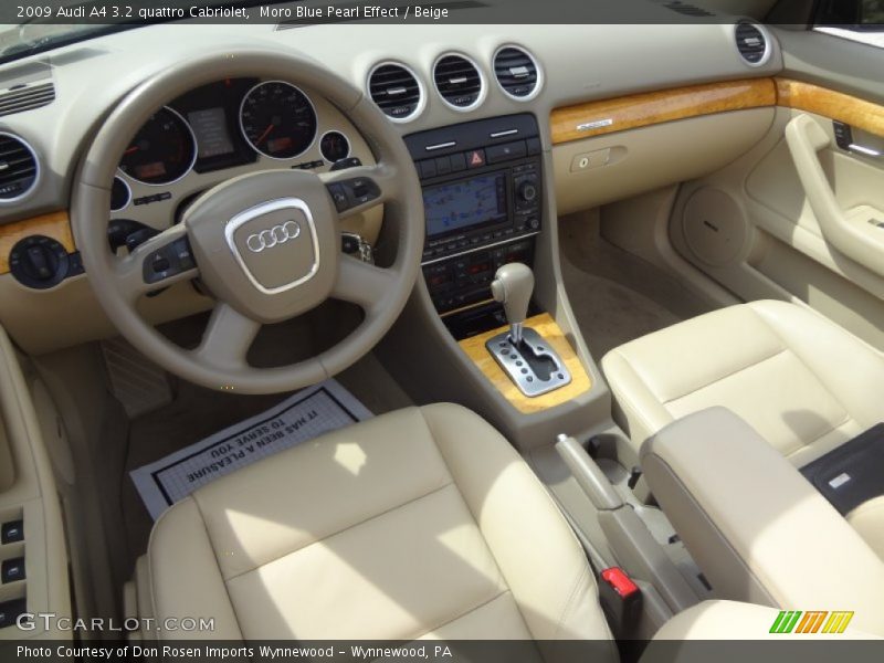 Beige Interior - 2009 A4 3.2 quattro Cabriolet 