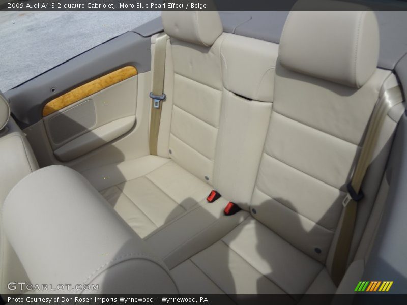 Rear Seat of 2009 A4 3.2 quattro Cabriolet