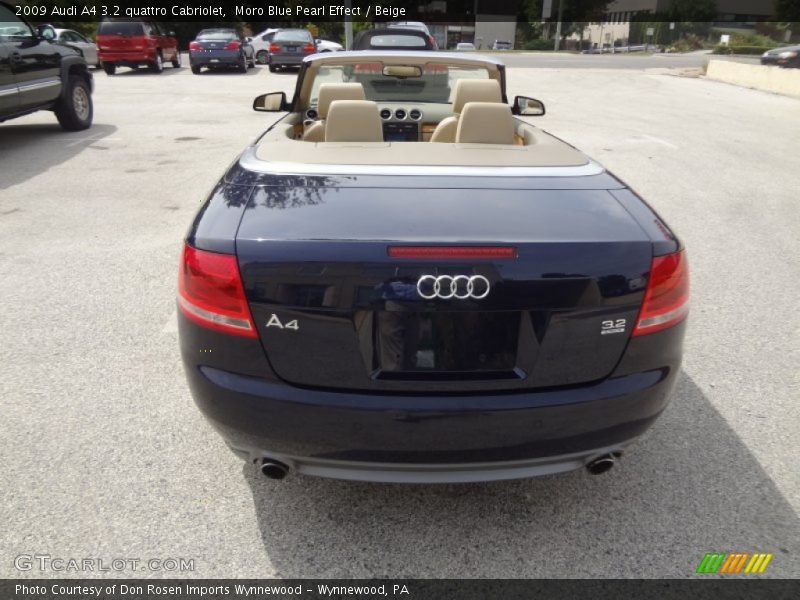 Moro Blue Pearl Effect / Beige 2009 Audi A4 3.2 quattro Cabriolet