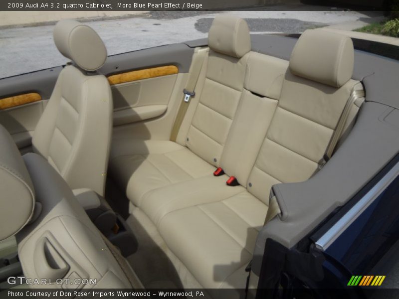 Rear Seat of 2009 A4 3.2 quattro Cabriolet