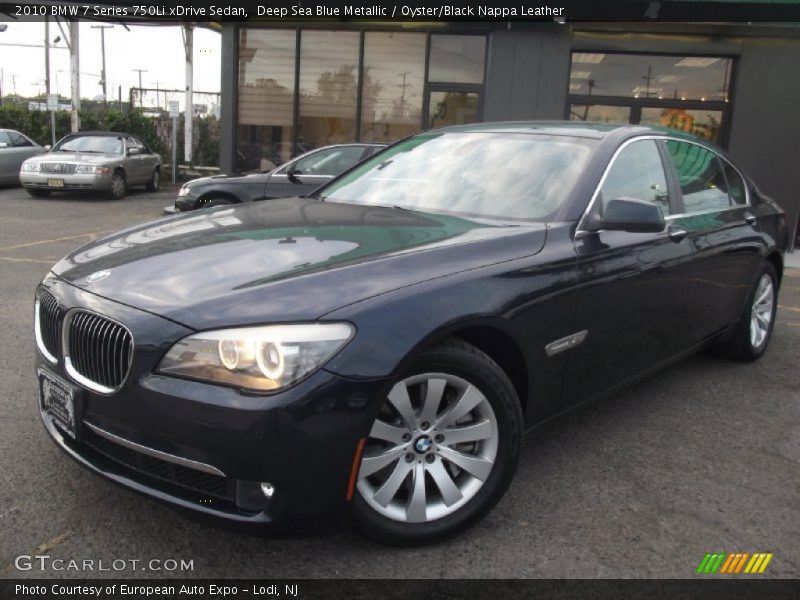 Deep Sea Blue Metallic / Oyster/Black Nappa Leather 2010 BMW 7 Series 750Li xDrive Sedan